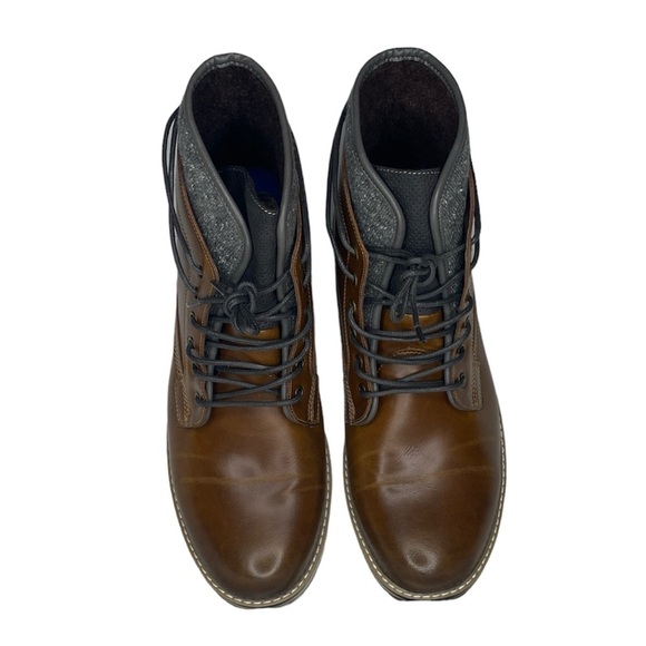 Sonoma Findlay Leather Fleece Ankle Boots (Size:13, Color:Tan/Grey/Black/Brown) - Picture 2 of 6